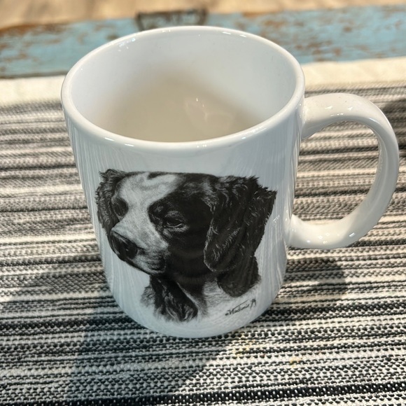 Brittney Spaniel Mug/Coffee Cup Rosalinde Hand Decorated 3.75" T 3" D - Picture 1 of 4